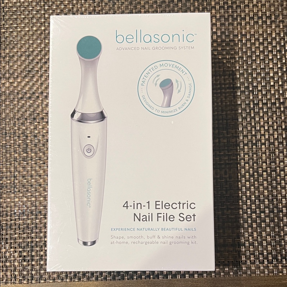 Bellasoinc White and Blue 4-in-1 Electric Nail File Set